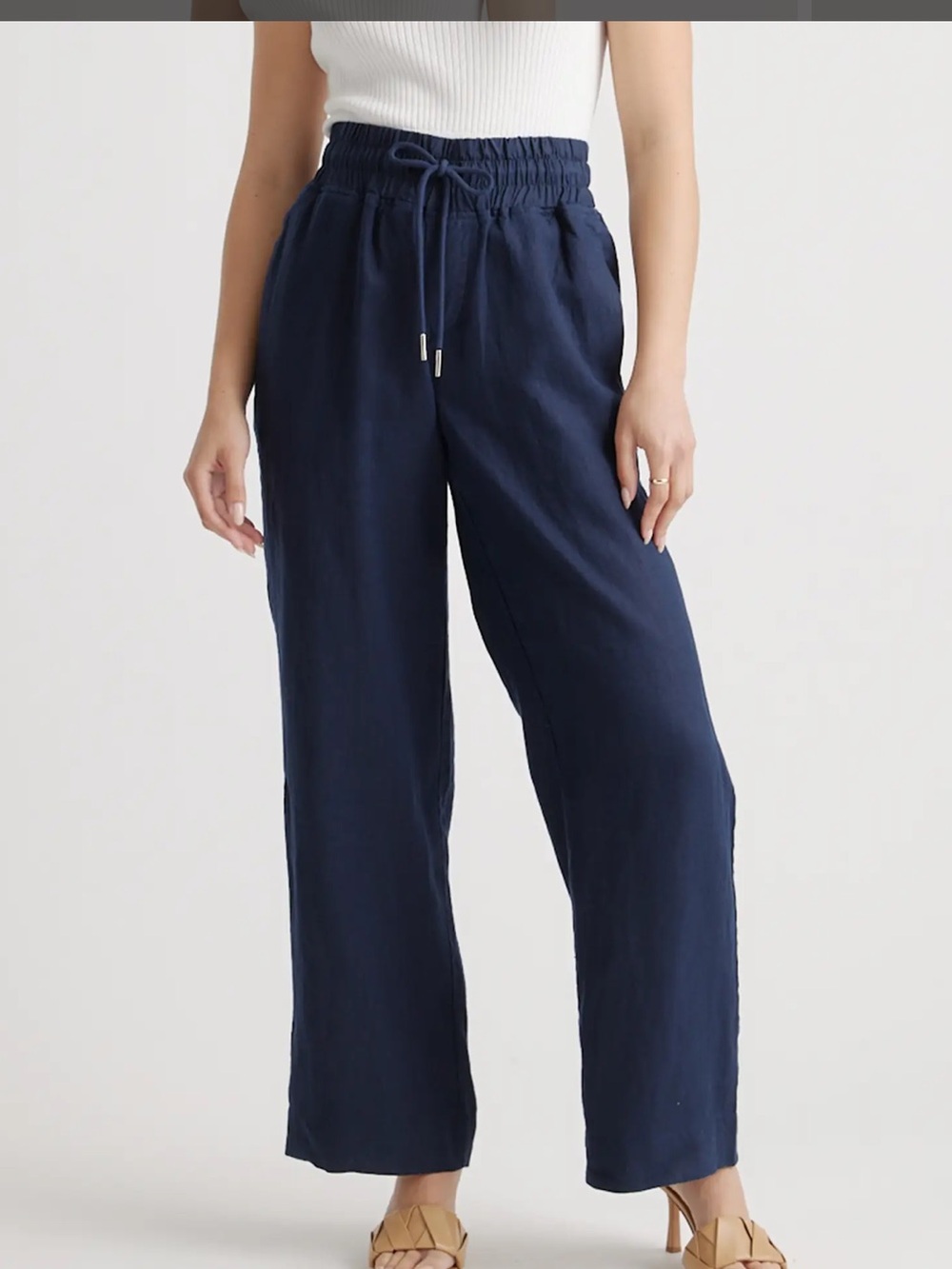 Quince 100% European Linen Wide Leg Pants